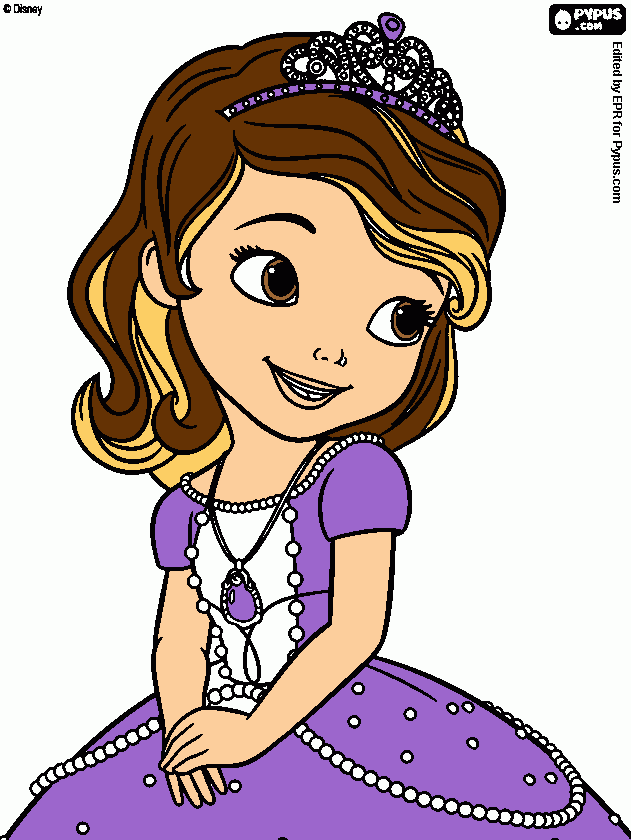 sofia la princesa para colorear