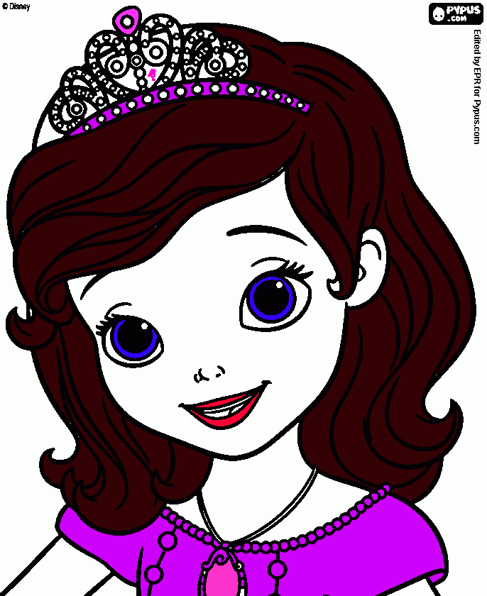sofia la princesita para colorear