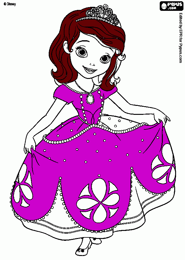 sofia para dibujar para colorear