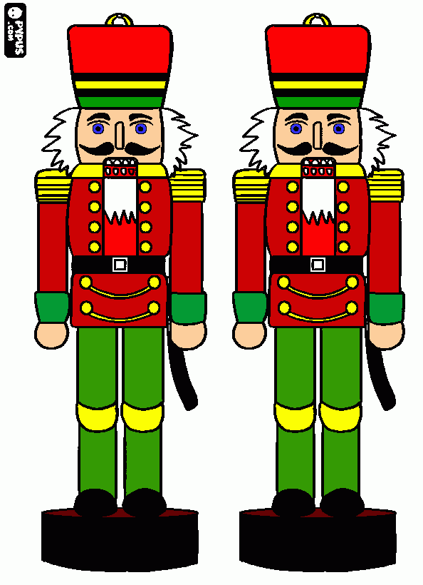 soldados cascanueces para colorear
