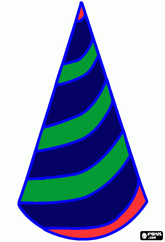 sombrero de cucurucho para colorear