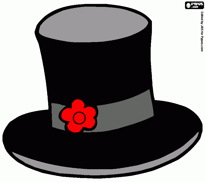 sombrero de novio para colorear