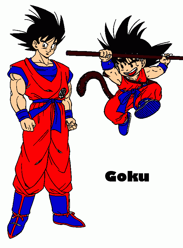 Son Goku para colorear