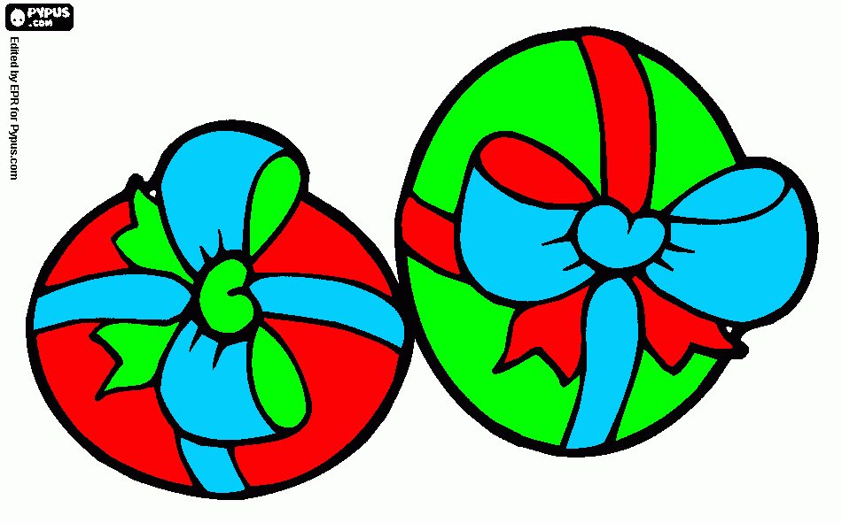 Son huevos de pascua para colorear