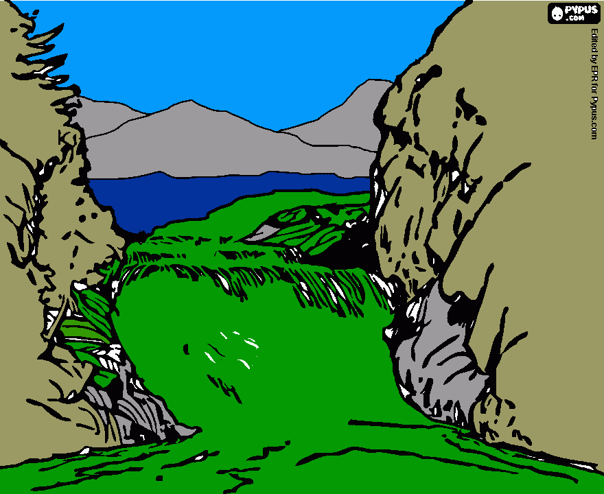 son montañas agua trocas montes para colorear