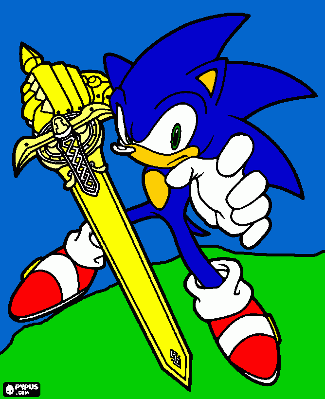 sonic 001 para colorear