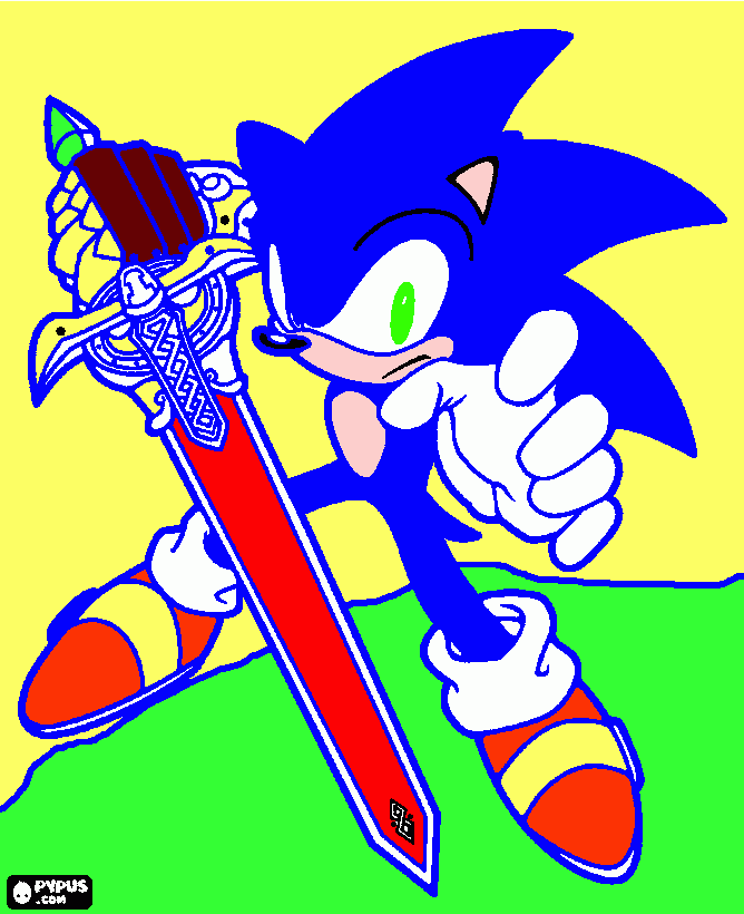 sonic de kevin para colorear