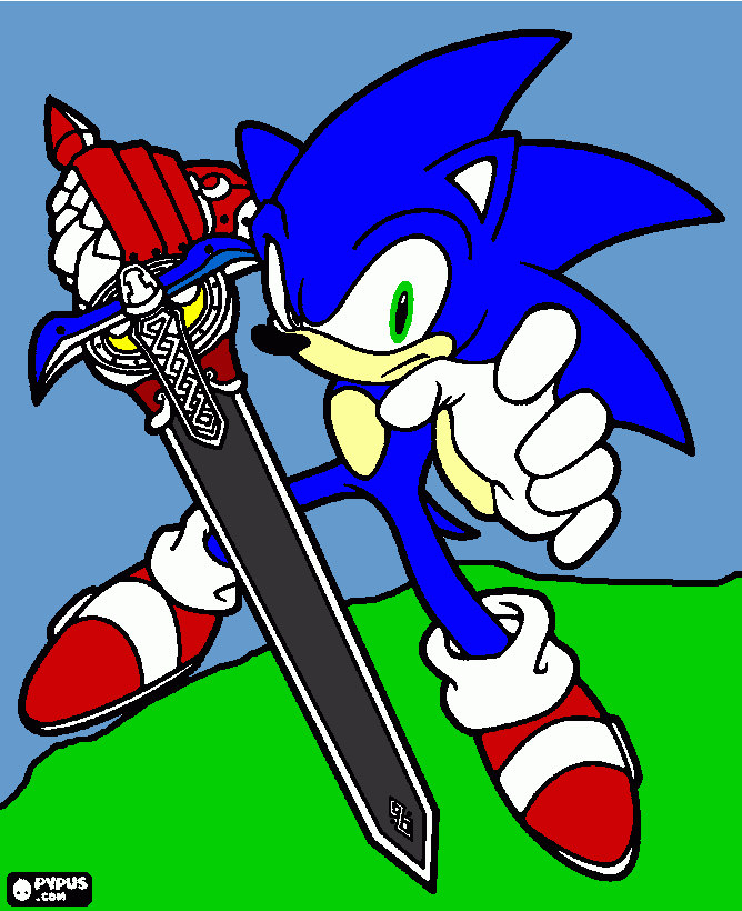 sonic , el erizo mas fachero del mundo para colorear
