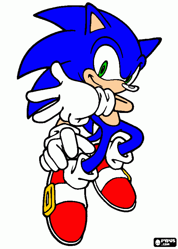 sonic el rizo el heroe de lo juegos para mi para colorear