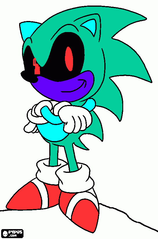 sonic exe 2.1 es muy muy peligro para colorear