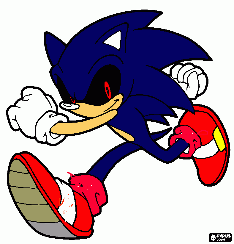 sonic . exesito para colorear