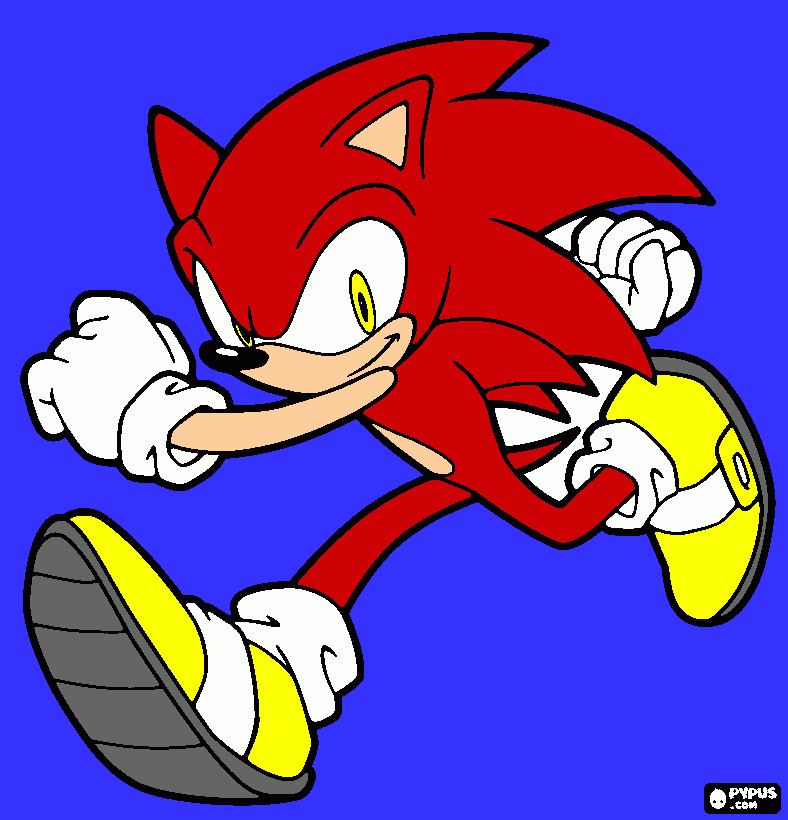 Sonic Fuego para colorear