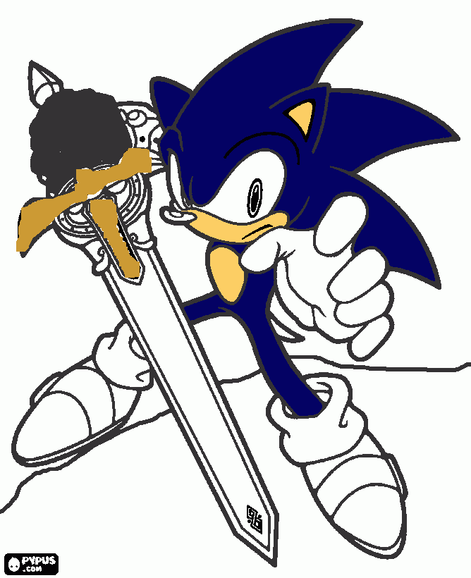 sonic mami para colorear