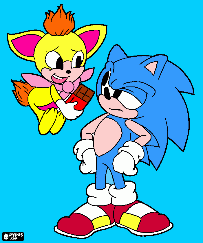 sonic Manuela para colorear