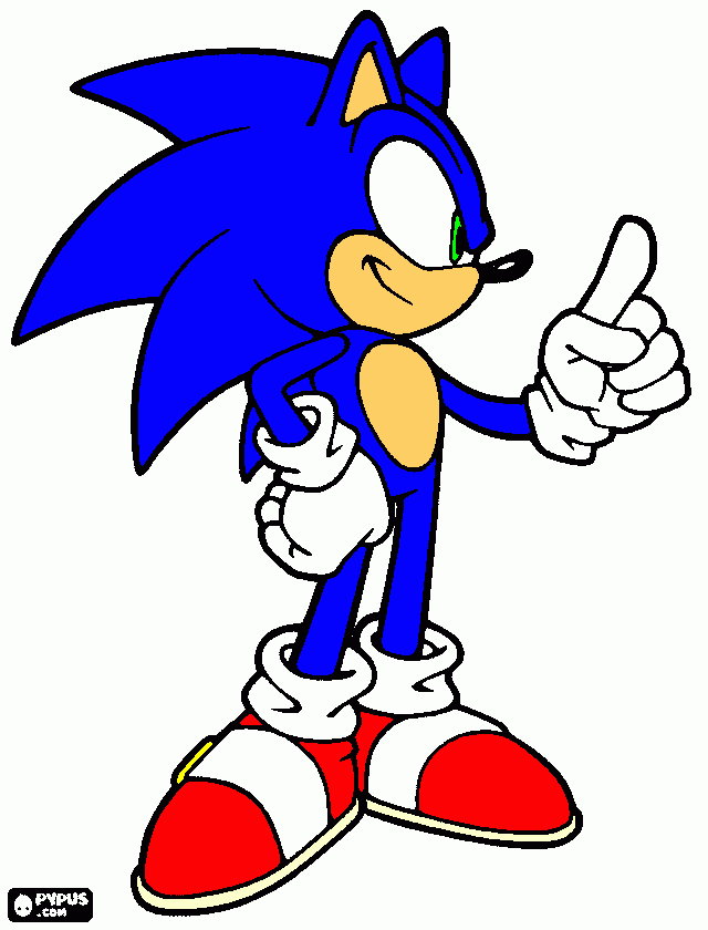 sonic para elba para colorear