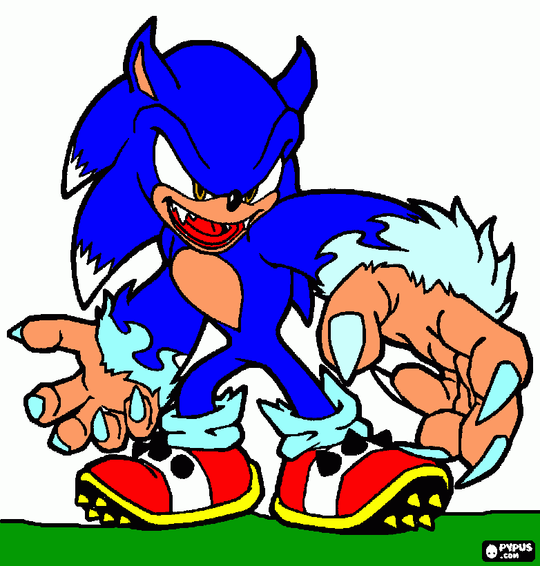sonic riders para colorear