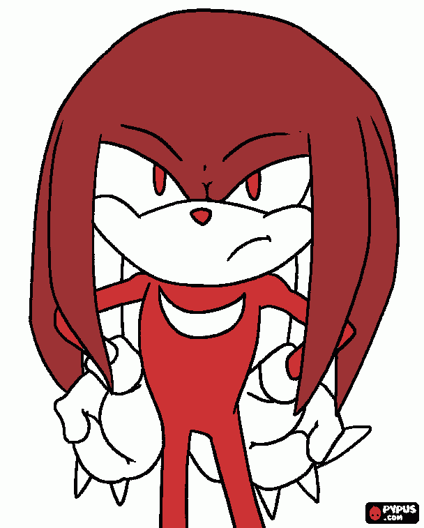 Sonic rojo teja para colorear