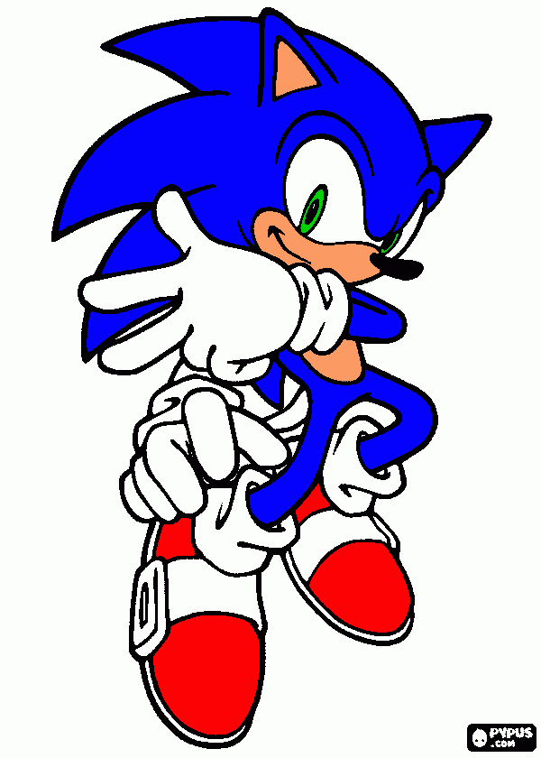 sonic th hedgeohg para colorear