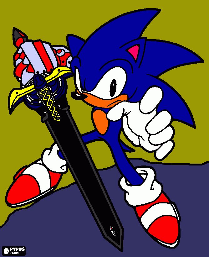 sonic to pe guapo para colorear