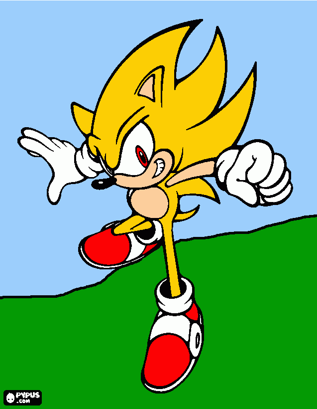 SONIC TRANSFORMACION para colorear