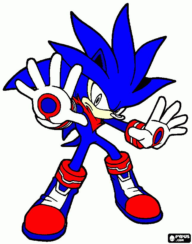 sonic trom para colorear
