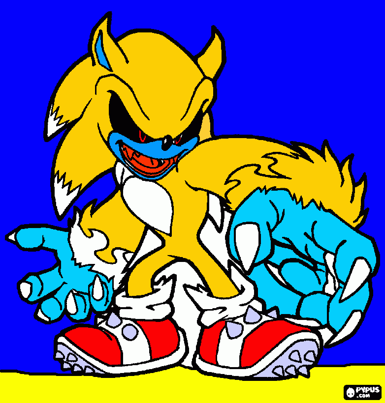 sonic u para colorear