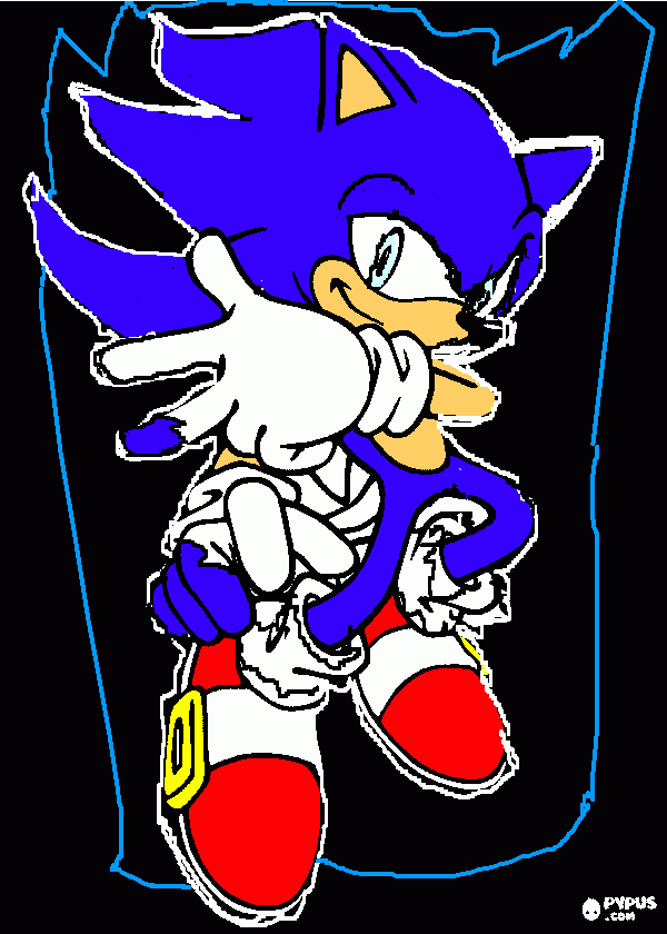 sonic ultra instinct para colorear
