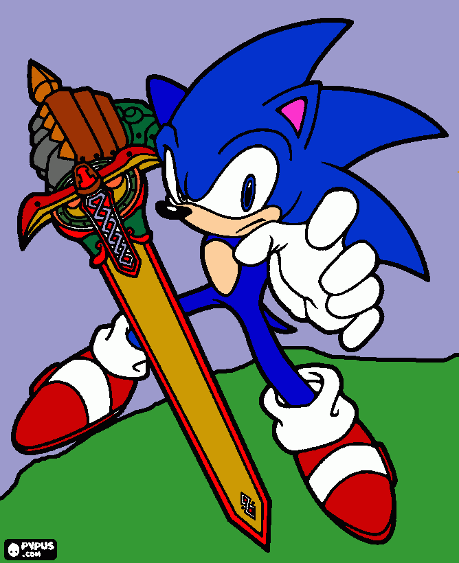 sonic5 para colorear