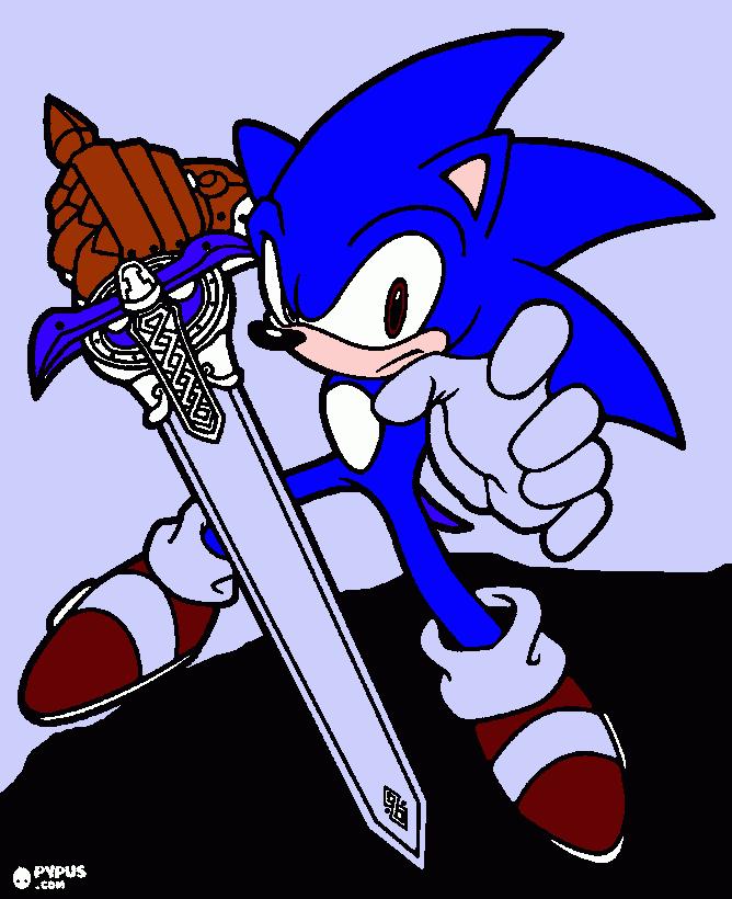 sonic para colorear