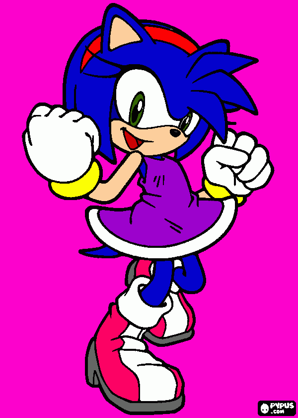 Sonica 1 para colorear