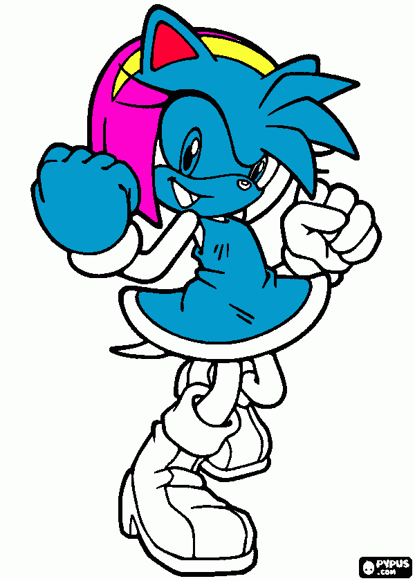 sonica para colorear