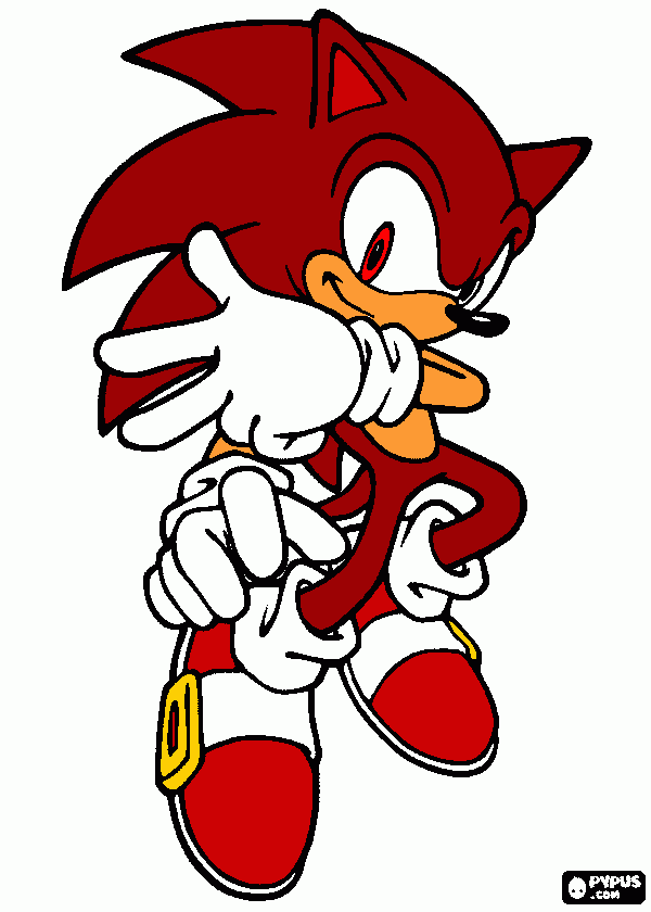 sonicror para colorear