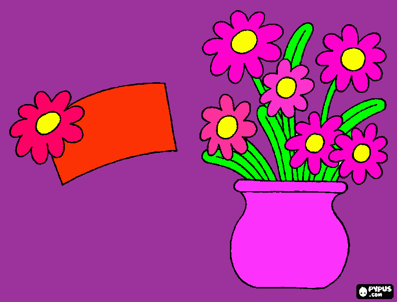 sos mi flor rosa y nunca te dejare para colorear