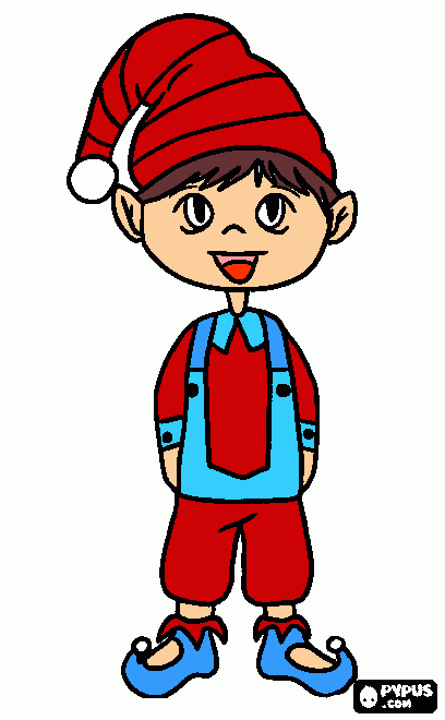 soy muy mono y voy vestido de navidad jijiji :) para colorear