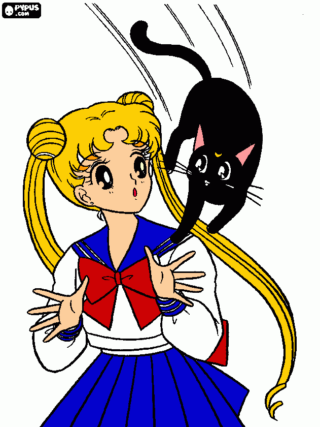 soy serena tsukino para colorear