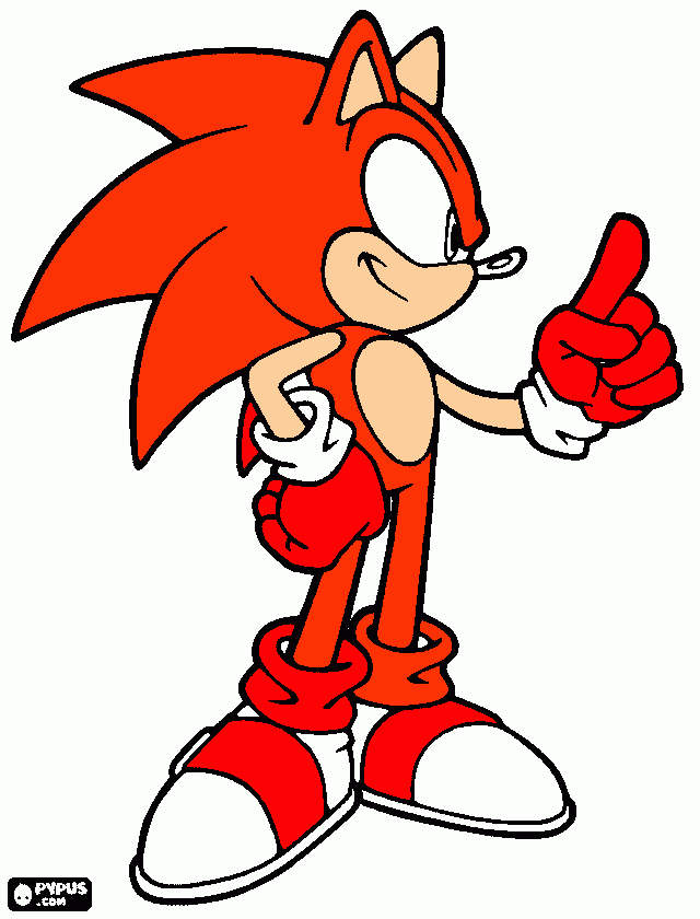 soy sonic para colorear