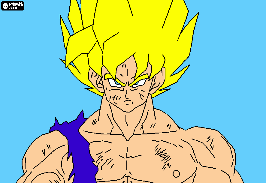 soy un super sayayin para colorear