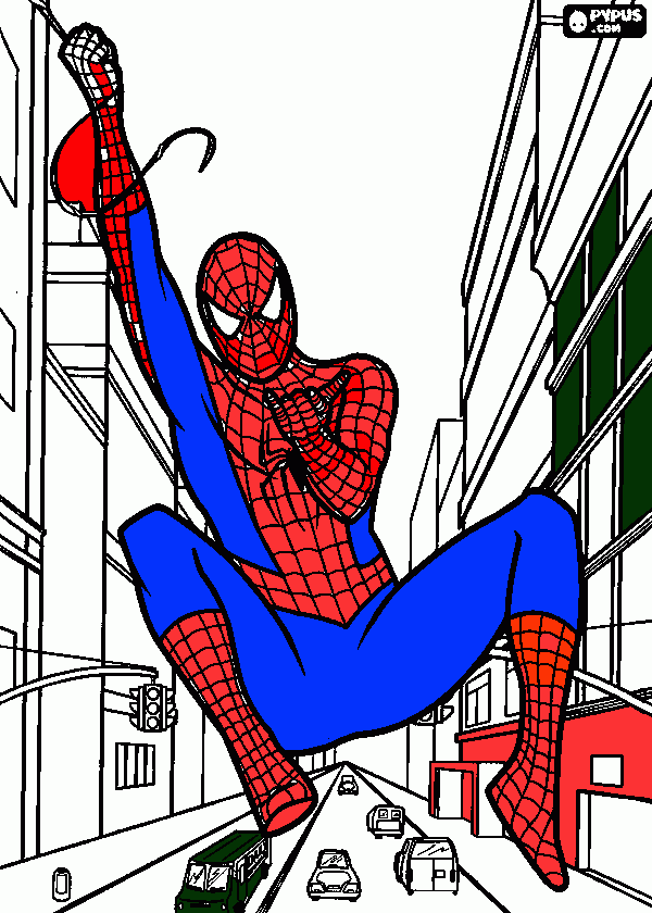 spider man terminar para colorear