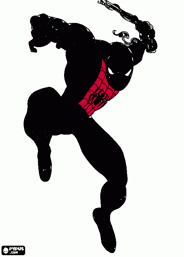 spiderman black para colorear
