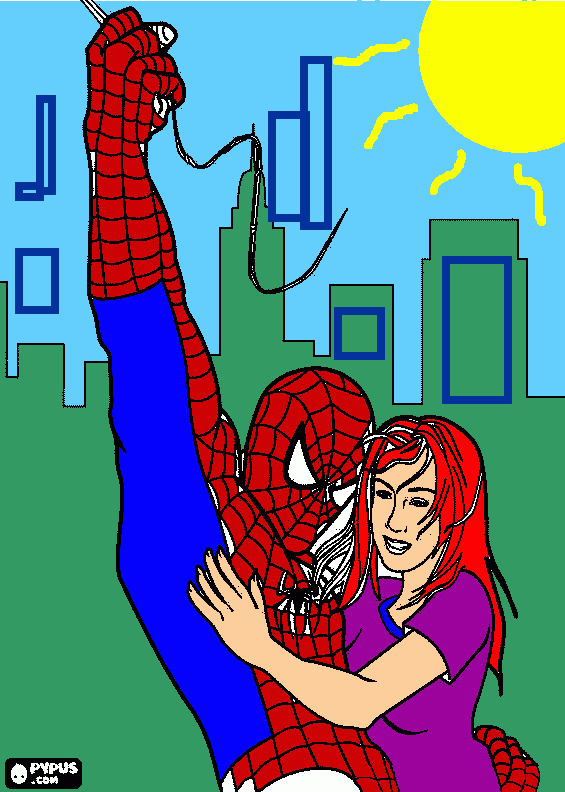 spiderman dibujo para colorear