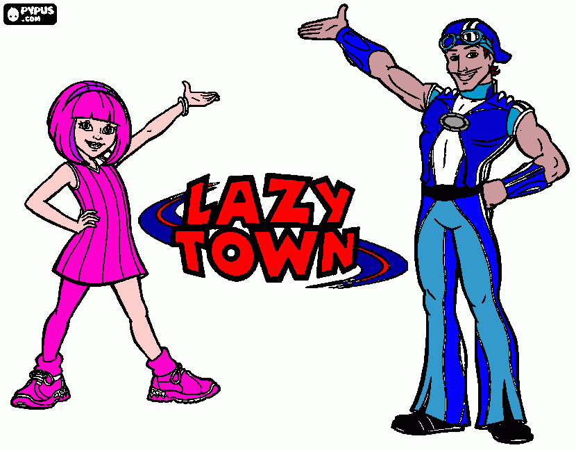 sportacis y stefani para colorear