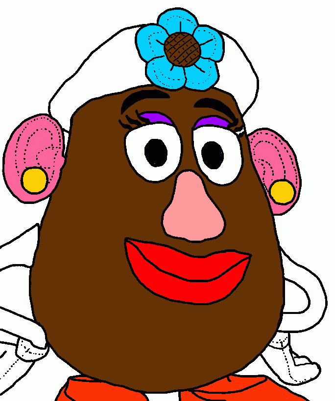 sra cara de papa para colorear