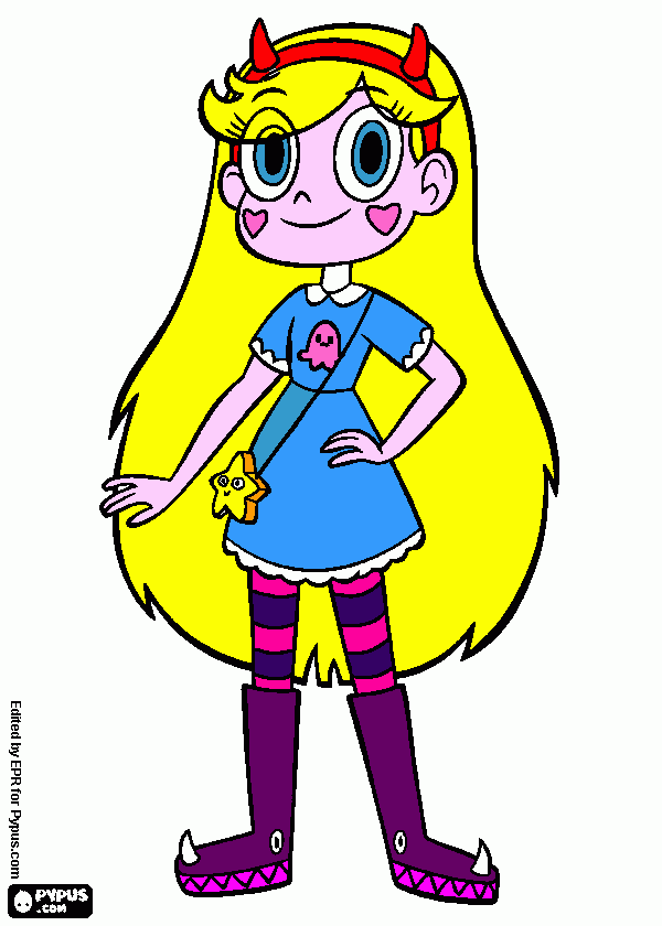 Star butterfly para colorear