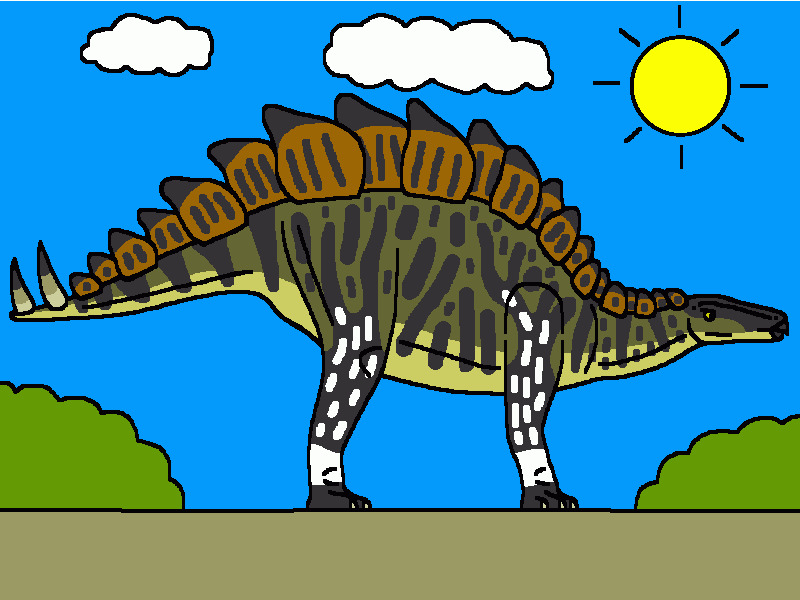 stegosaurus, un dibujo coloreado para colorear