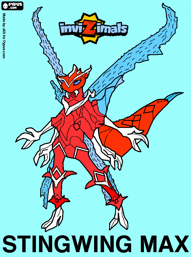 stingwing bolando para colorear