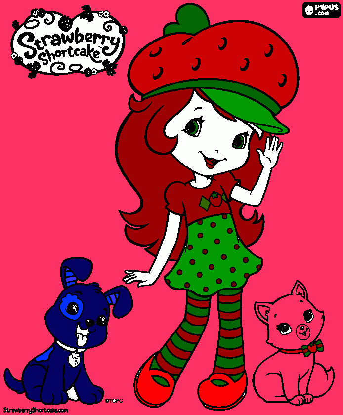 strawberry    shortcake para colorear