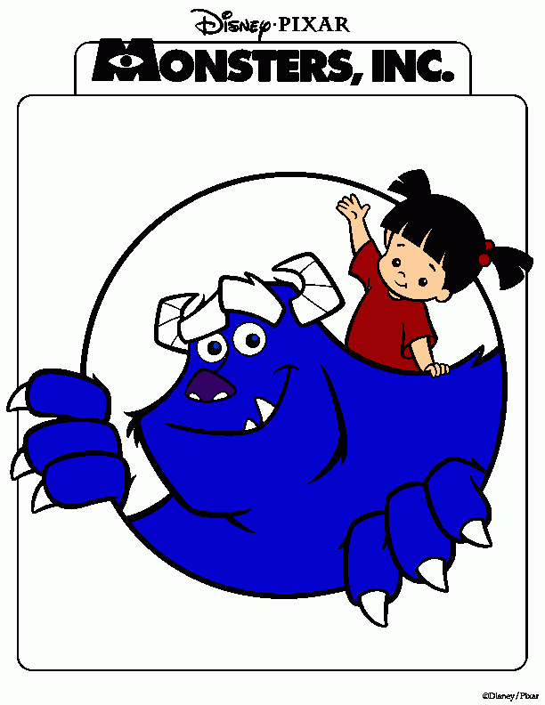 sullivan y boo para colorear