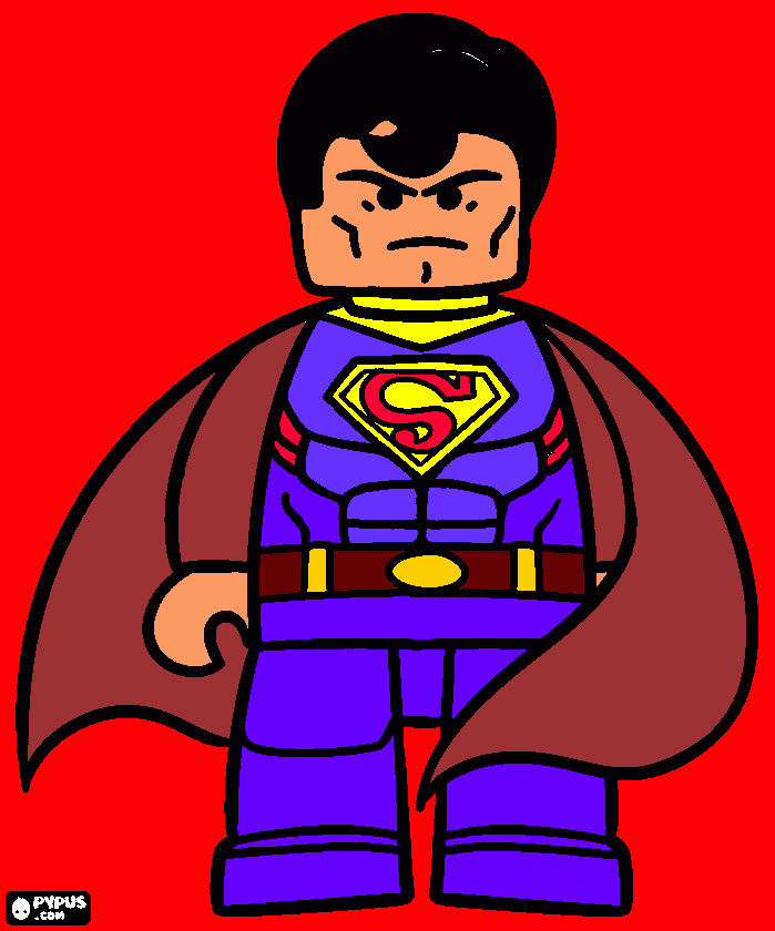super an man para colorear