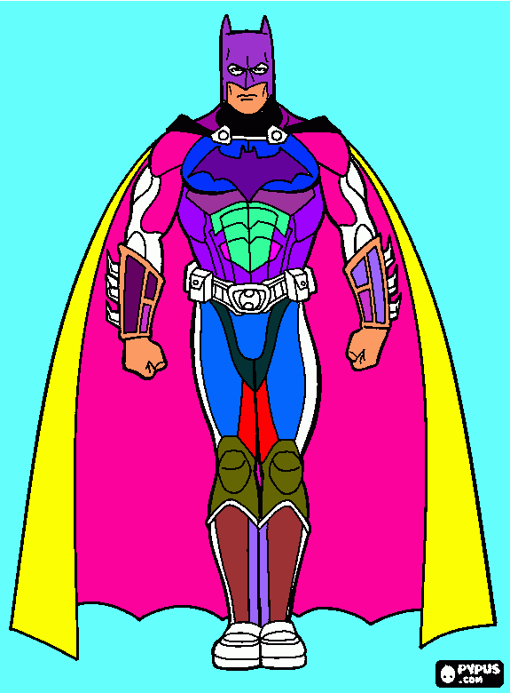 Super Batman Fluo para colorear