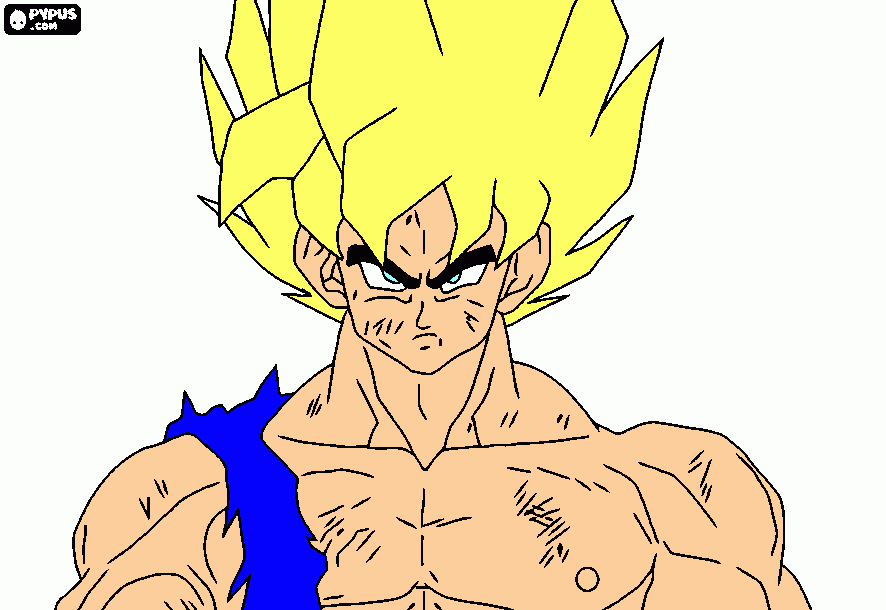 super gocu para colorear